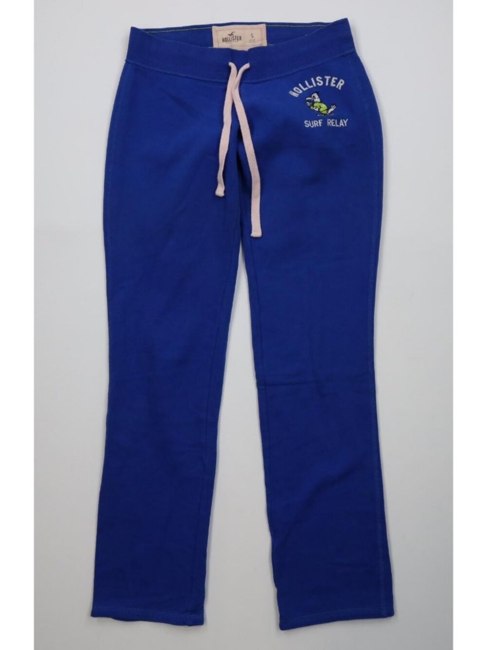 Vtg 90s Y2K Hollister Womens Small Babydoll Surf Relay Sweatpants Pants Blue